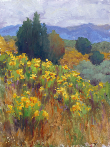 Chamisa Dance 8x6 $270 at Hunter Wolff Gallery